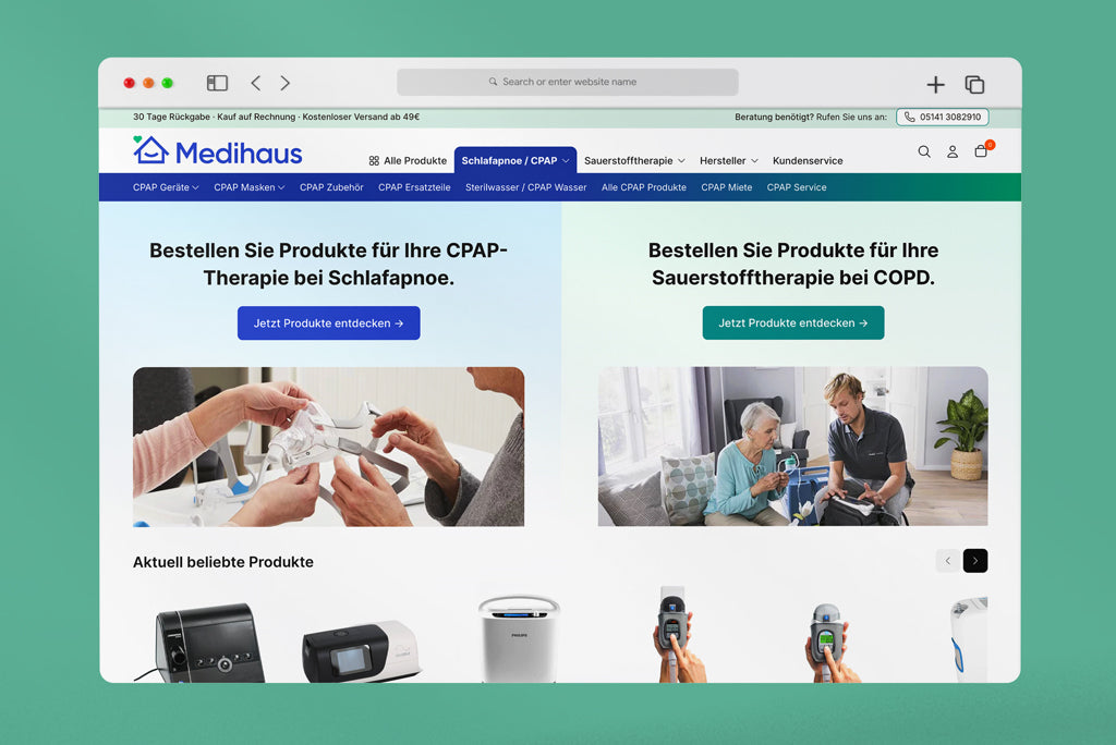 Online-Shop Relaunch für Medizintechnik-Unternehmen mit Shopify inkl. ERP-Anbindung